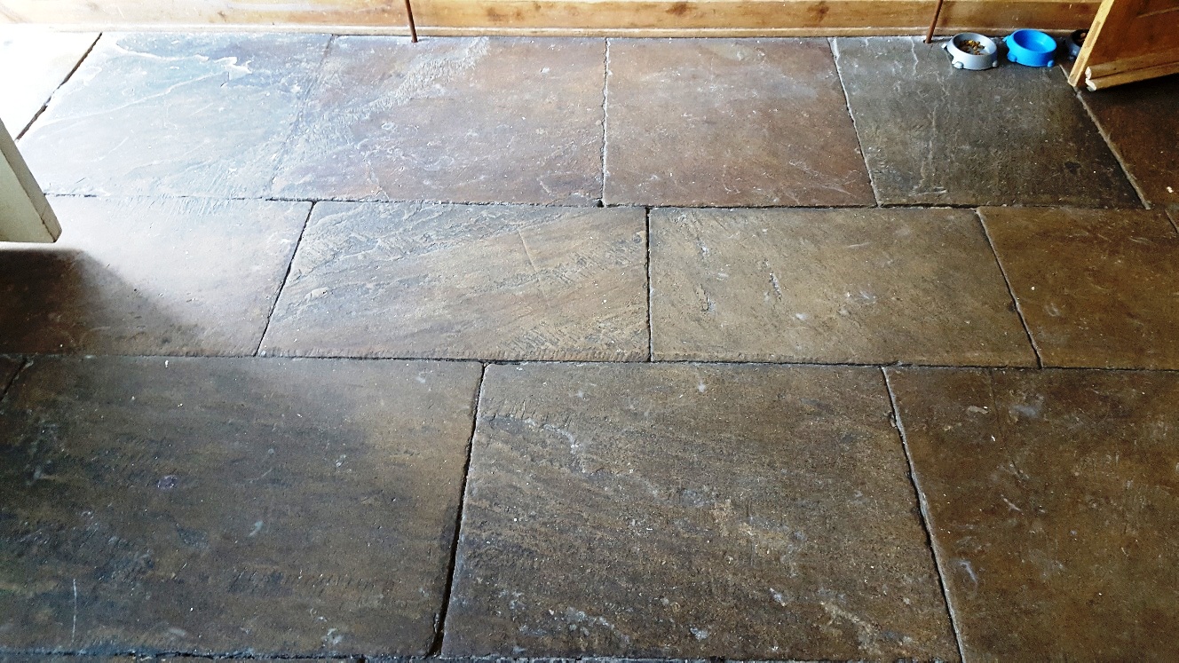 Yorkshire Stone Floor Guiseley Leeds Before Cleaning