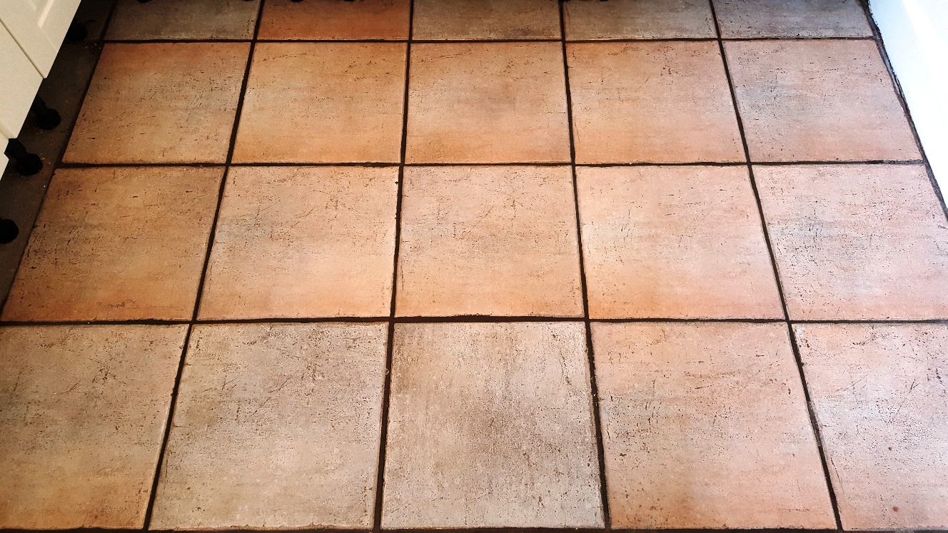Ceramic Floor Tiles After Cleaning in Sherburn in Elmet Kitchen