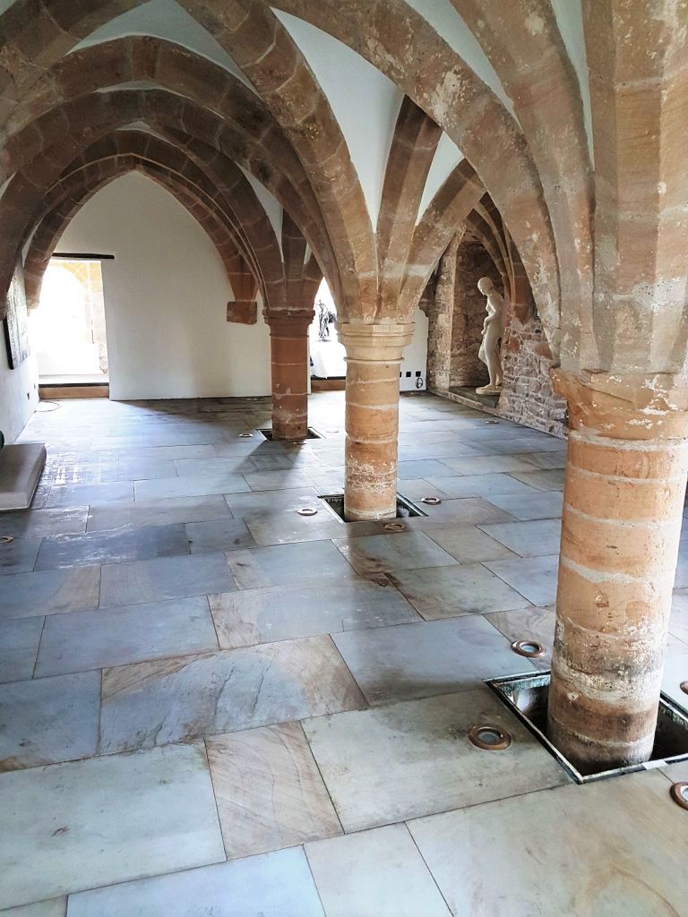 Sandstone Floor After Cleaning 12th Century Undercroft Bedale