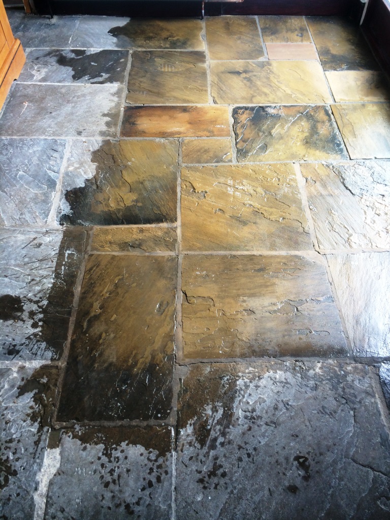 Maintaing Yorkshire Stone Kitchen Flagstones Stone Cleaning And