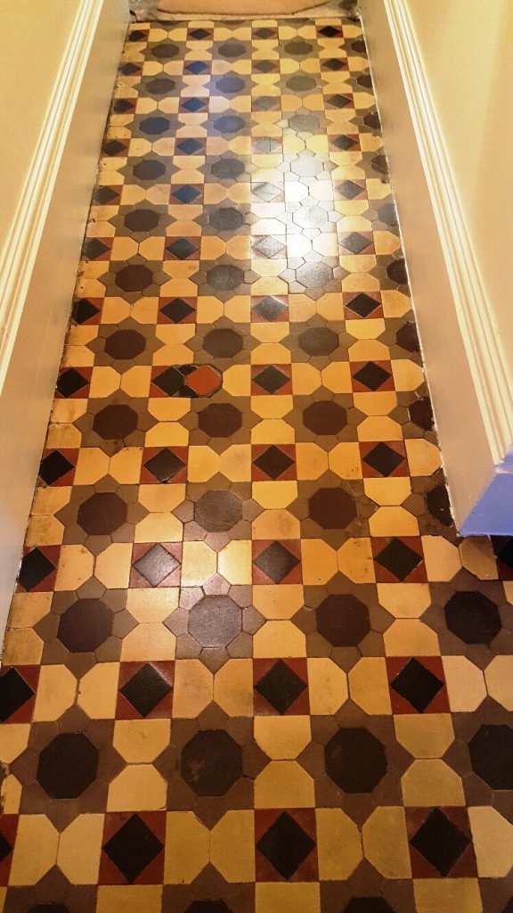 Old Victorian Tiled Floor Atfer Restoration in Knaresborough