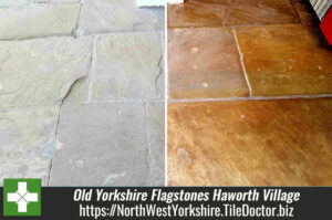 Old Yorkshire Flagstones Revitalised in Haworth Village