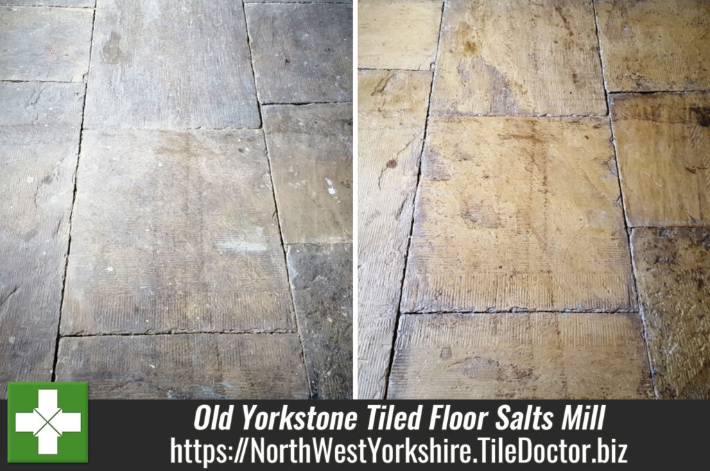 Old Yorkstone Tiled Floor Transformed at the Salts Mill