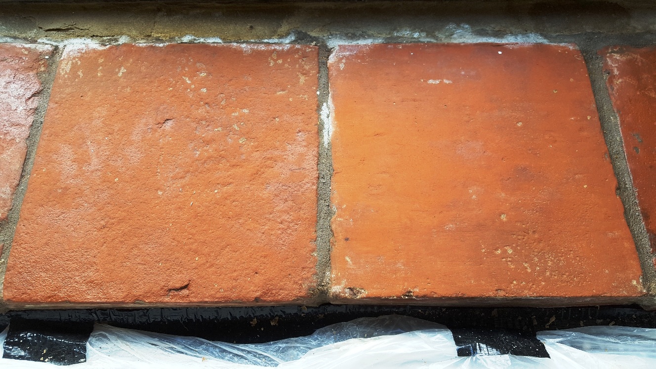 Catalan Terracotta Window Sill Sherburn in Elmet After Cleaning