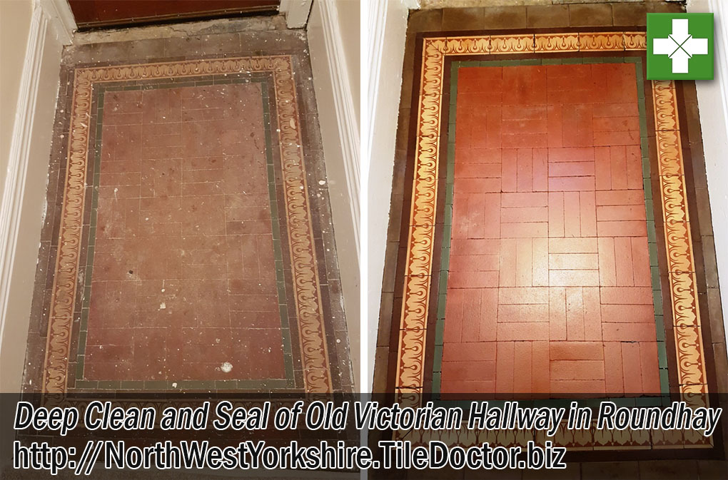 Victorian Hallway Floor Before and After Renovation in Roundhay