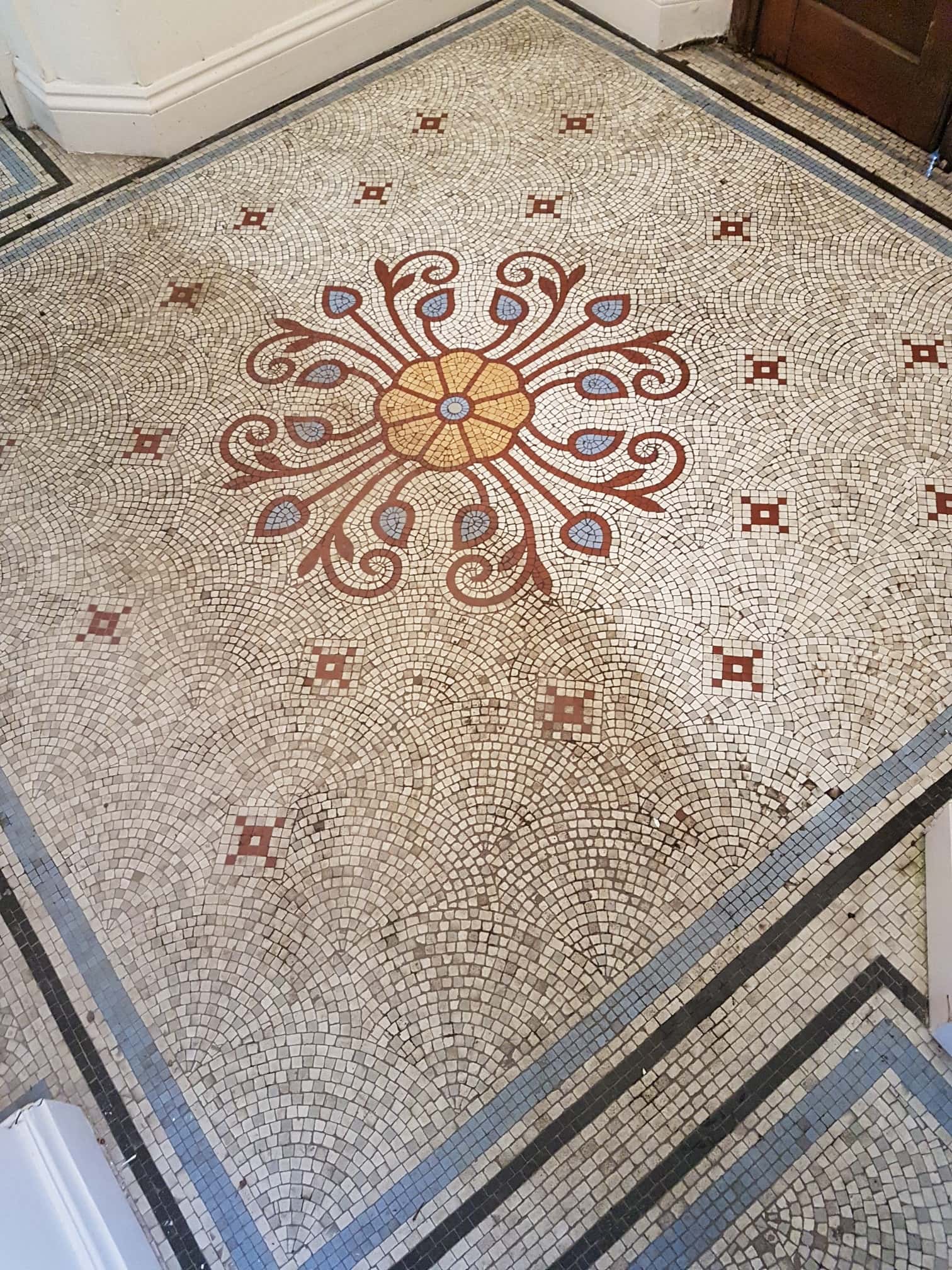 Mosaic Tiled Floor During Renovation Ilkley