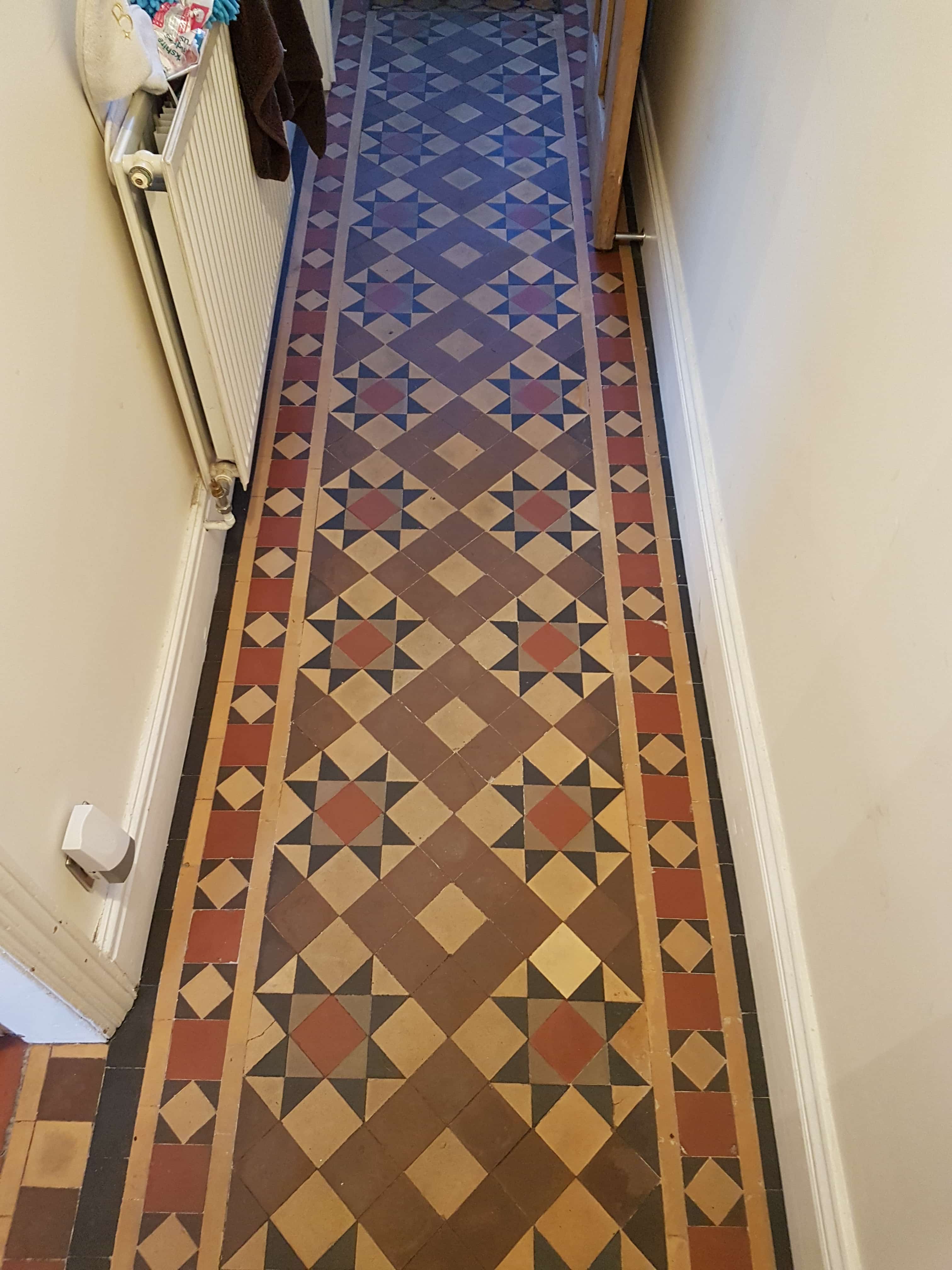 Victorian Tiled Hallway Before Cleaning York