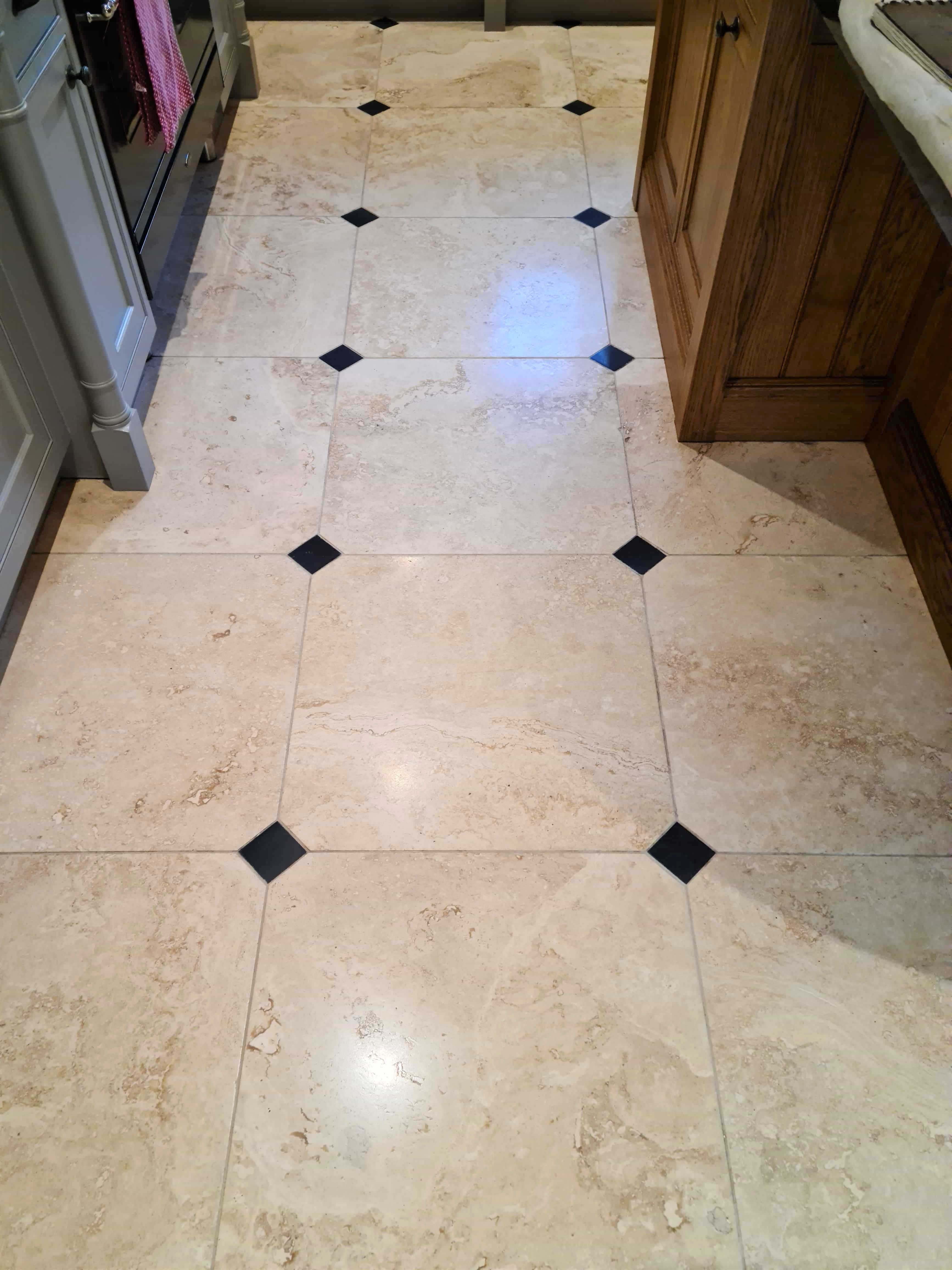 Limestone Tiled Floor After Cleaning Sealing York