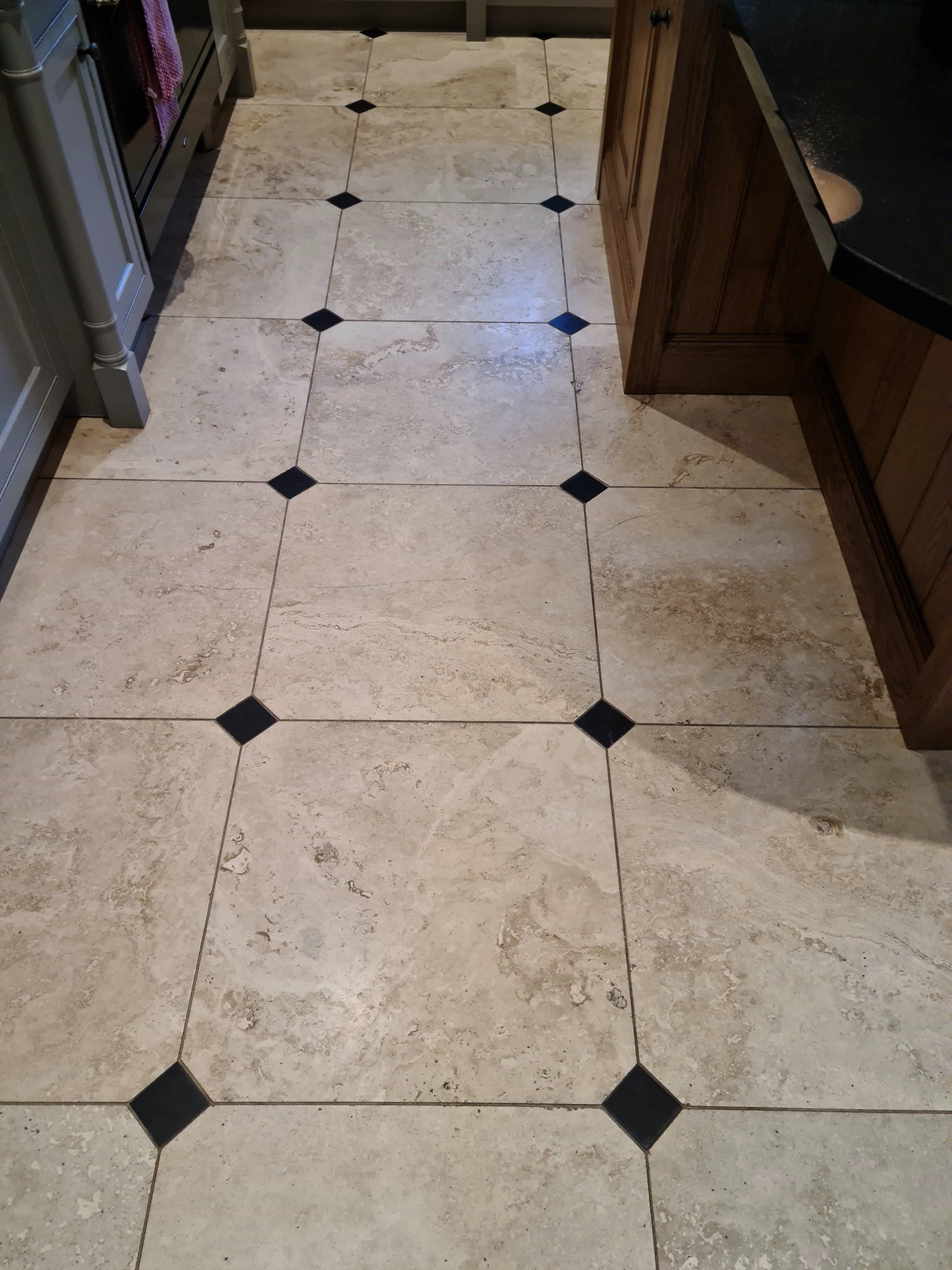 Limestone Tiled Floor Before Cleaning York