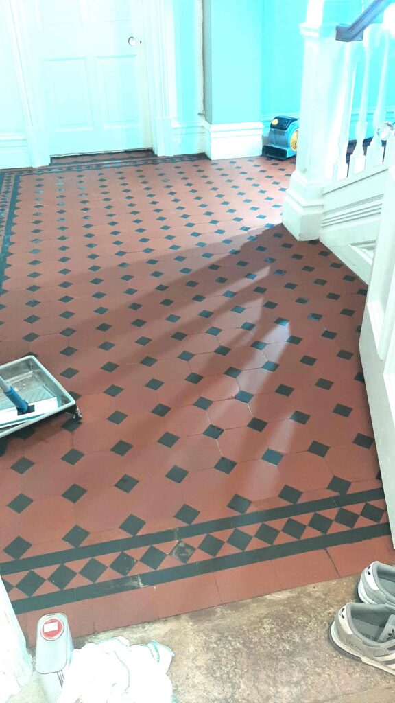 Victorian Hallway Floor Tile After Cleaning Sealing