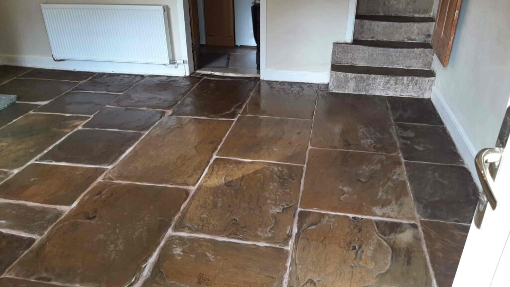 Flagstone Floor After Restoration Kirkstall Leeds