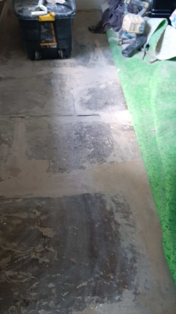 Flagstone Floor Before Renovation Kirkstall Leeds