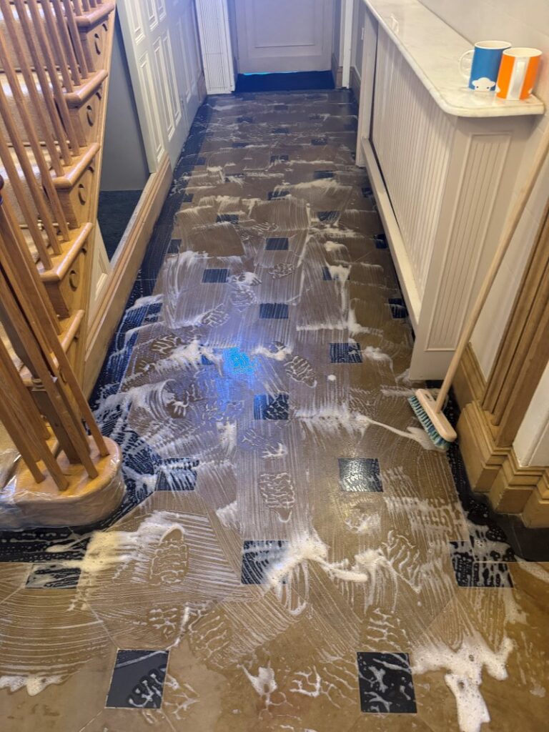Sandstone Floor During Cleaning Rylstone Skipton