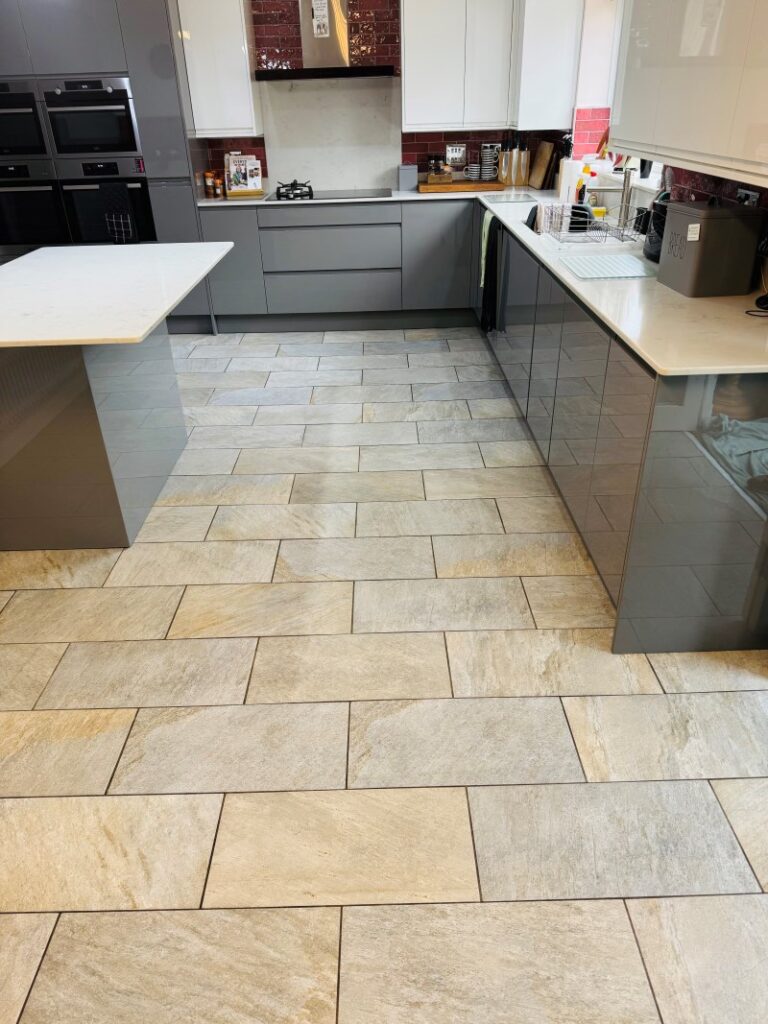 Porcelain Tiled Floor After Renovation Wakefield