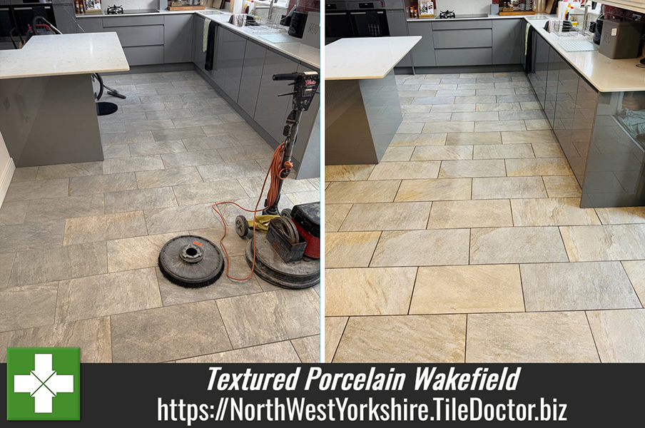 Textured Microporous Porcelain Tiled Floor Renovation Wakefield