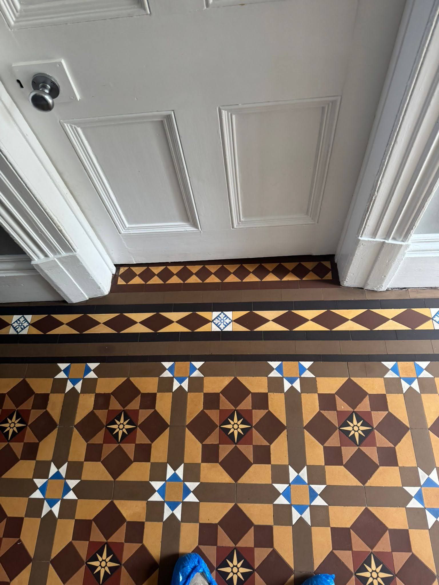 160 Year Old Encaustic Tiled Victorian floor After Restoration York 160 Year Old Encaustic Tiled Victorian floor After Restoration York