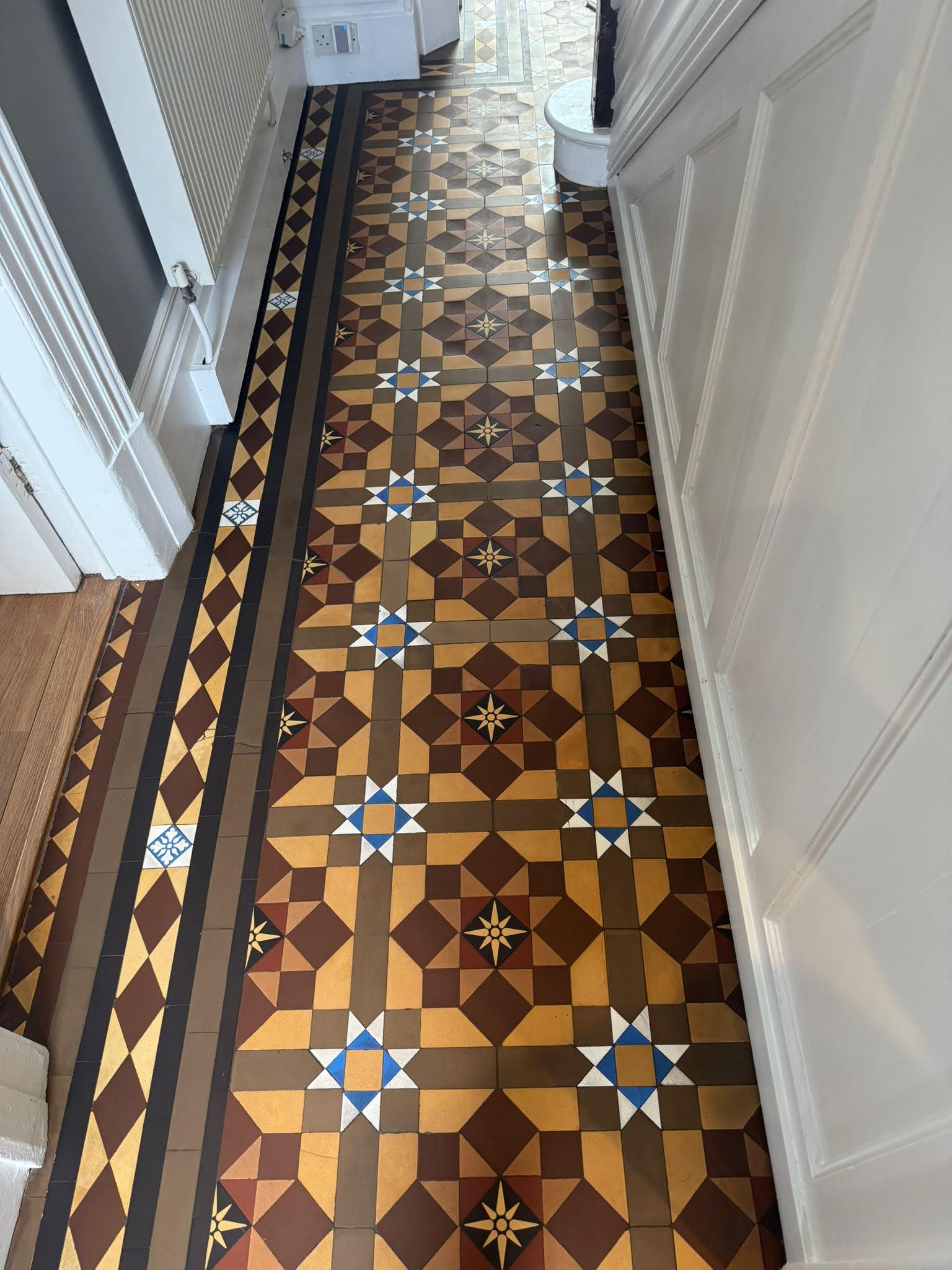 160 Year Old Encaustic Tiled Victorian floor After Restoration York 160 Year Old Encaustic Tiled Victorian floor After Restoration York