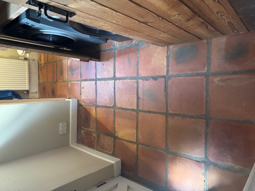 Old Terracotta Floor Before Cleaning Skirpenbeck